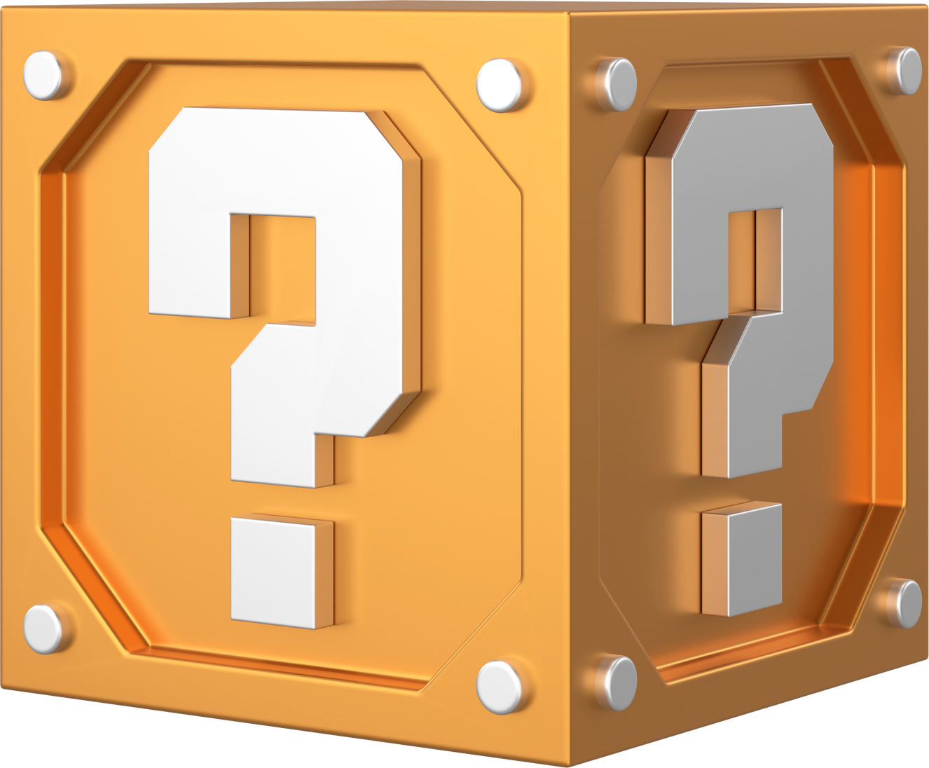 Mystery box. Lucky box. 3D element.