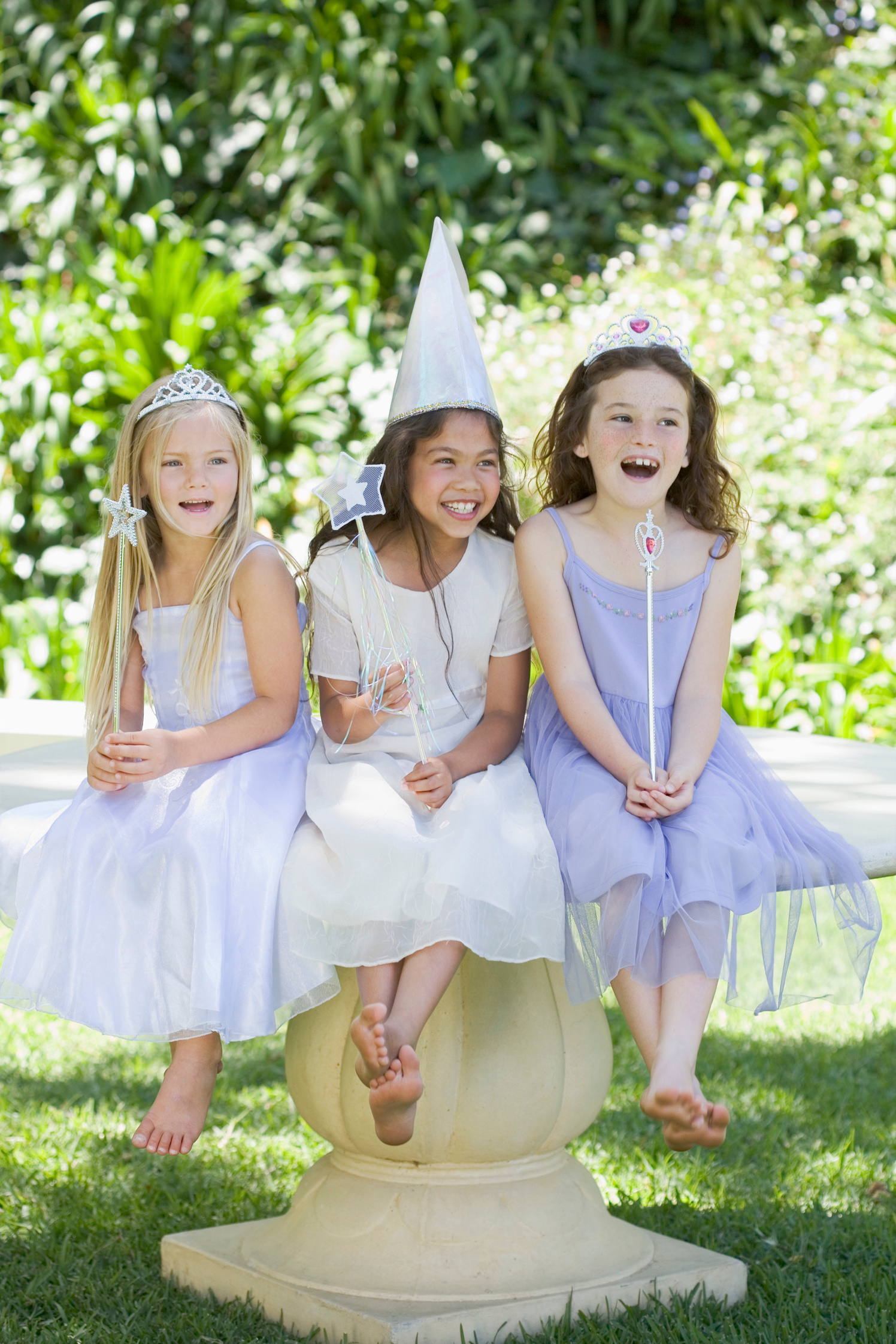 Girls dressed as fairy princesses
